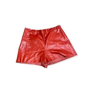 Alice & Olivia Red Leather Shorts Size 6